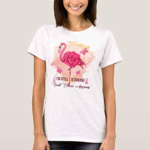 Jag står fortfarande, Flamingo Breast Cancer T Shirt