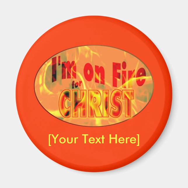 Jag står i brand för CHRIST Magnet (Framsidan)