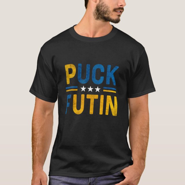 Jag står i kontakt med Ukrainas Flagga amerikanska T Shirt (Framsida)