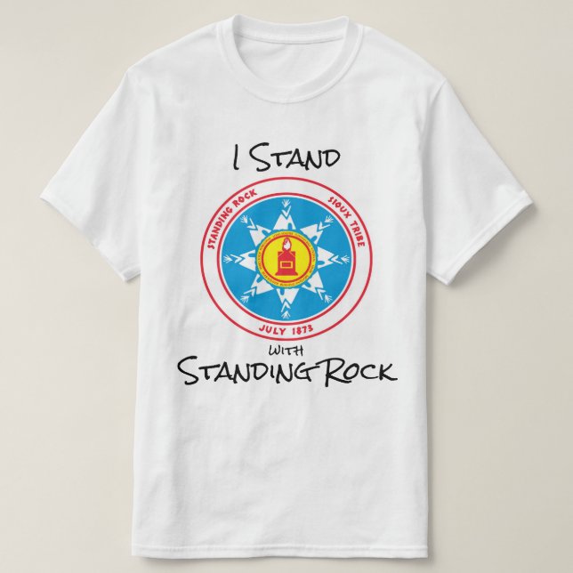 Jag står med anseendesten tee shirt (Design framsida)