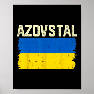 Jag Står Med Azovstal Mariupol Ukraina Vintage Ukr Poster