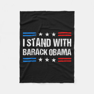 Jag Står Med Barack Obama Amerikansk Flagga Usa Ob Fleecefilt