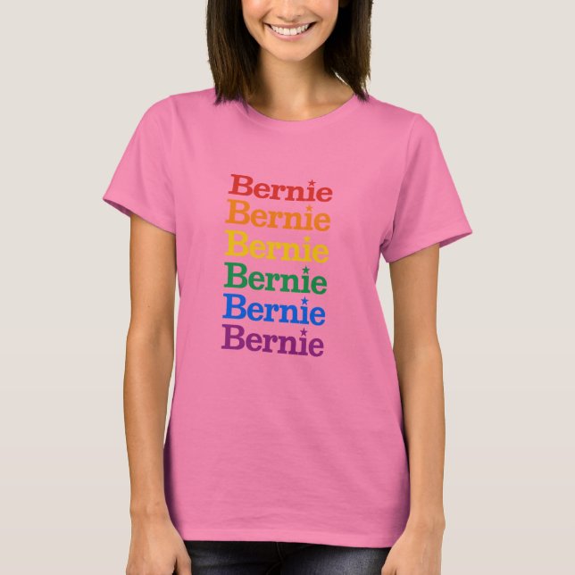 Jag står med Bernie Sanders - HBT för Bernie Sand Tee (Framsida)