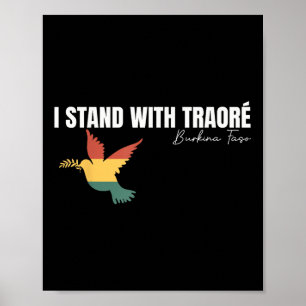 Jag står med Burkina Faso-ibrahim Traoré Poster