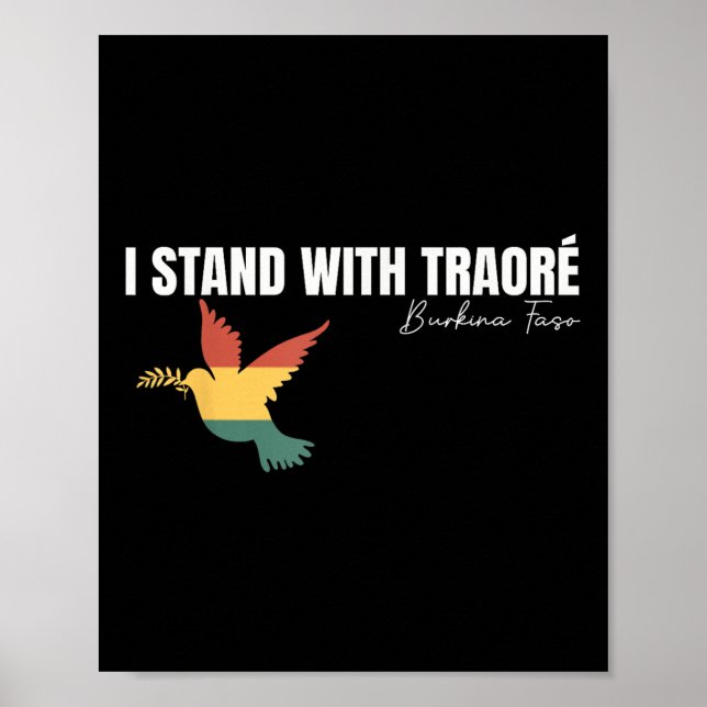 Jag står med Burkina Faso-ibrahim Traoré Poster (Framsidan)