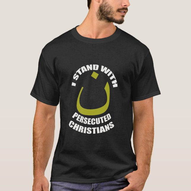 Jag står med den förfölde kristenarabiskanunnan t shirt (Framsida)