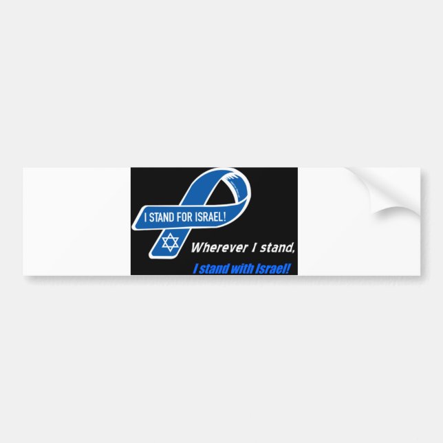 jag står med den Israel bildekalen Bildekal (Framsidan)
