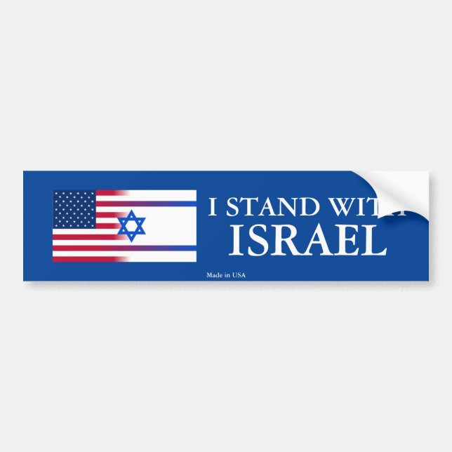 Jag står med den Israel bildekalet Bildekal (Framsidan)