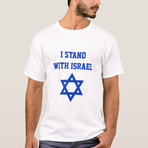 Jag står med den israeliska stjärnan av David Tee Shirt