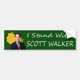 Jag står med den Scott fotgängare av Wisconsin Bildekal