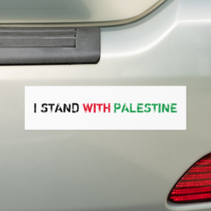 Jag står med den svarta röda grönten i Palestina Bildekal