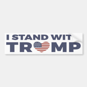 Jag står med Donald Trump Bildekal