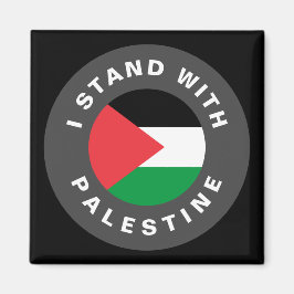 Jag står med flagga svart på anpassningsbar i Pale Magnet