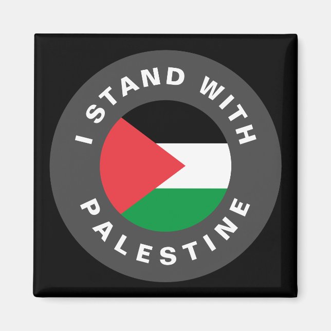 Jag står med flagga svart på anpassningsbar i Pale Magnet (Framsidan)