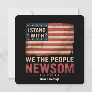Jag står med Gavin Newsom guvernör Supporter Unite Inbjudningar