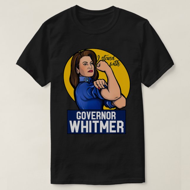 Jag står med guvernör Whitmer från Mich T Shirt (Design framsida)