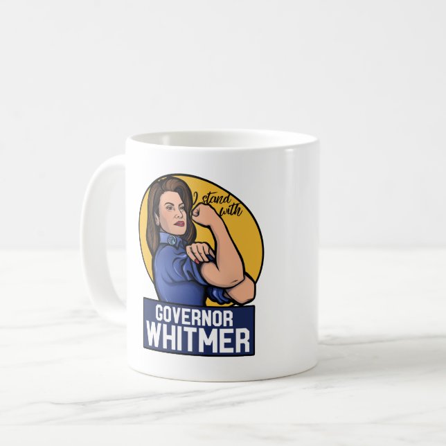 Jag står med guvernör Whitmer Kaffemugg (Framsida vänster)
