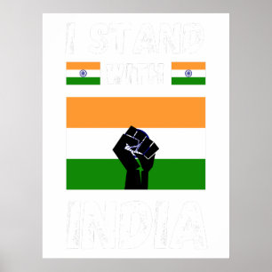 Jag står med india poster