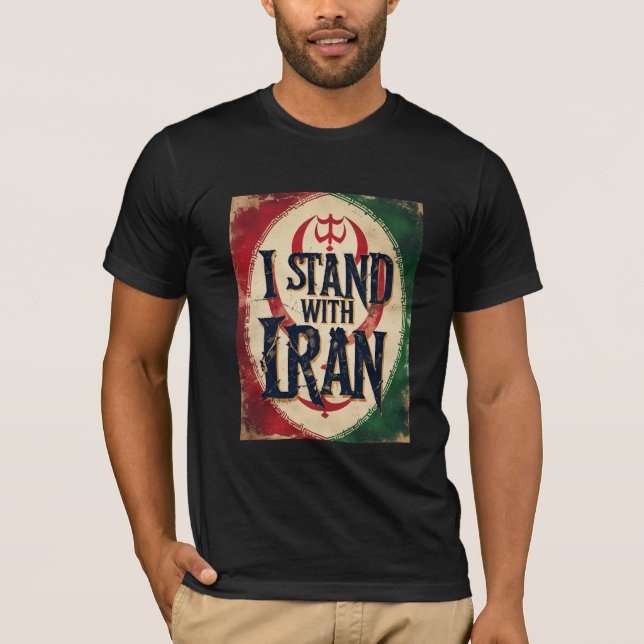 Jag Står Med Iran Solidaritets T-Shirt (Framsida)
