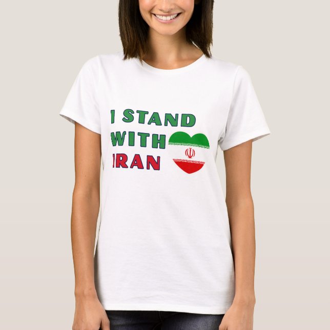 Jag står med Iran T-Shirt (Framsida)