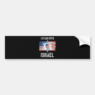 jag står med israel bildekal