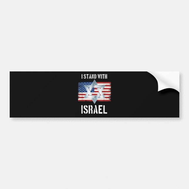 jag står med israel bildekal (Framsidan)