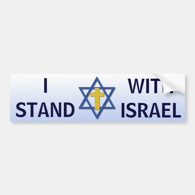 Jag står med Israel Bildekal (Framsidan)