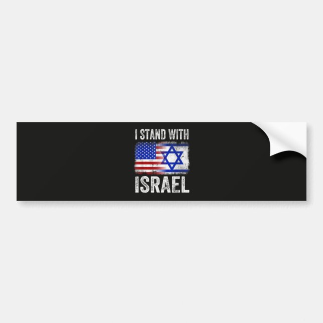 Jag står med Israel Bildekal (Framsidan)