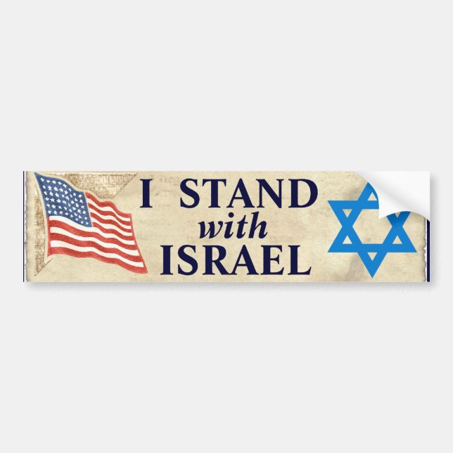 Jag står med Israel Bildekal (Framsidan)