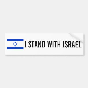 Jag står med Israel Bumper Sticker Bildekal