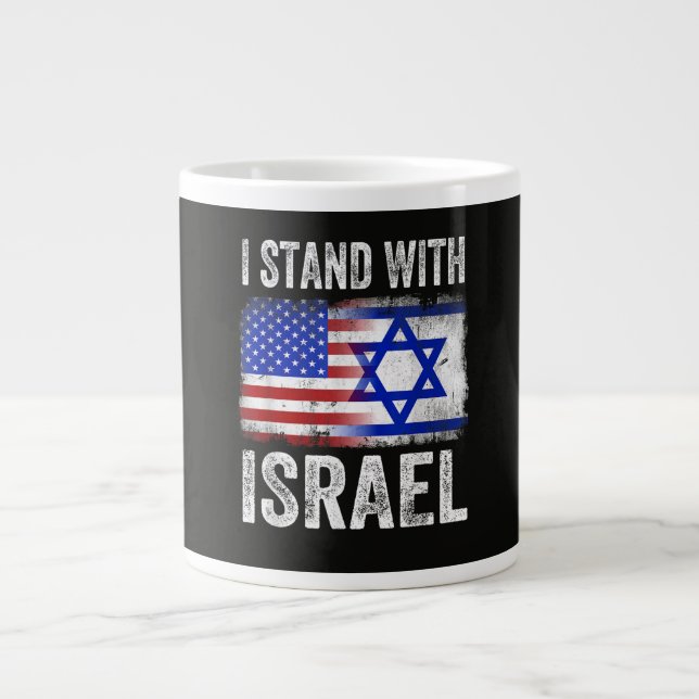 Jag står med Israel Jumbo Mugg (Framsidan)