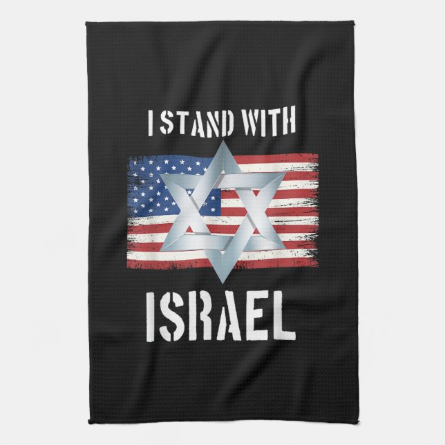 jag står med israel kökshandduk (Vertikal)