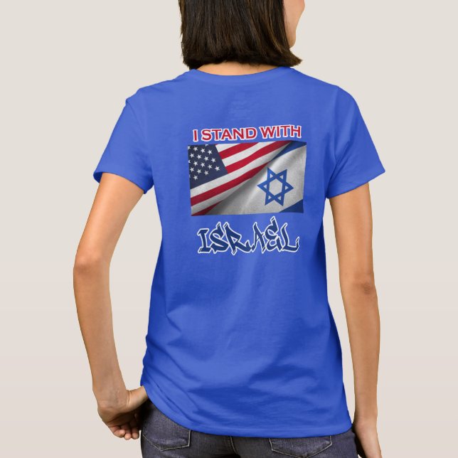 Jag står med Israel - kvinnors t-shirt (Baksida)