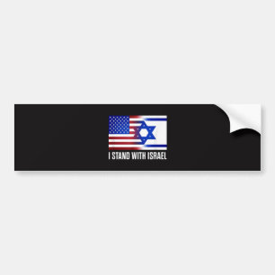 Jag står med Israel patriotisk Bildekal