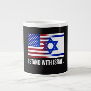 Jag står med Israel patriotisk Jumbo Mugg