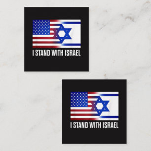 Jag står med Israel patriotisk Tilläggskort
