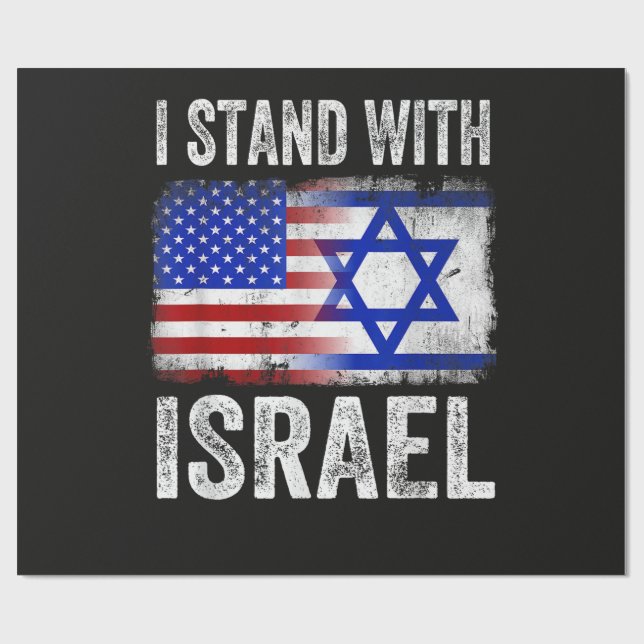 Jag står med Israel Presentpapper (Platt)