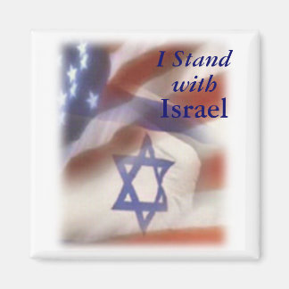 Jag står med Israel Star of David på Flagga Magnet