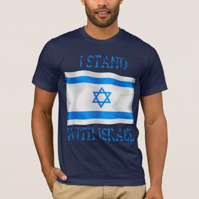 Jag står med Israel T-shirt (Framsida)