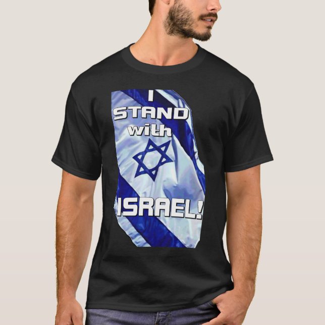 Jag står med Israel! T Shirt (Framsida)