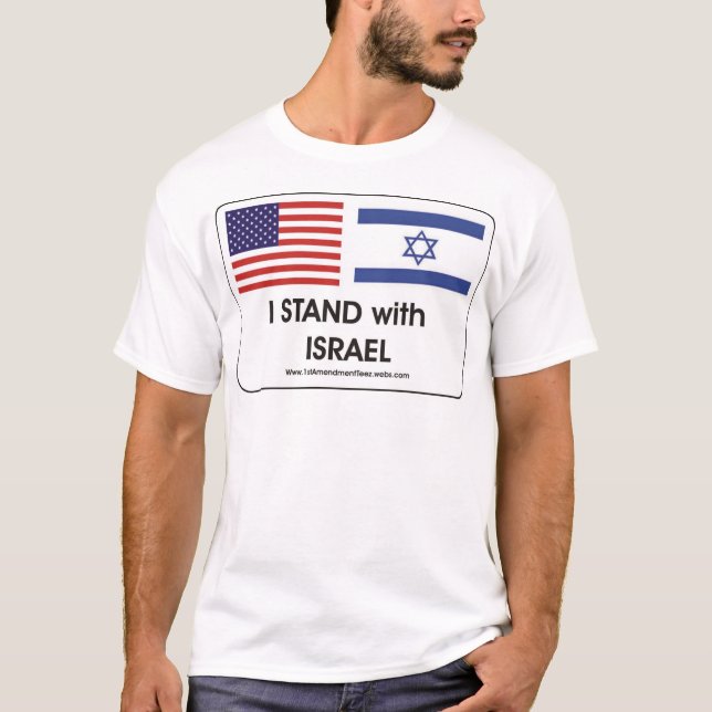 Jag står med Israel T Shirt (Framsida)
