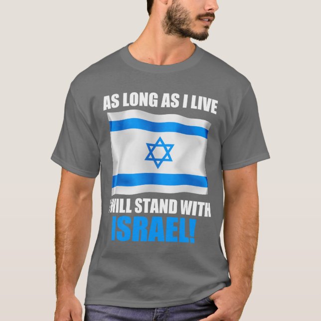 Jag står med Israel T-shirt (Framsida)