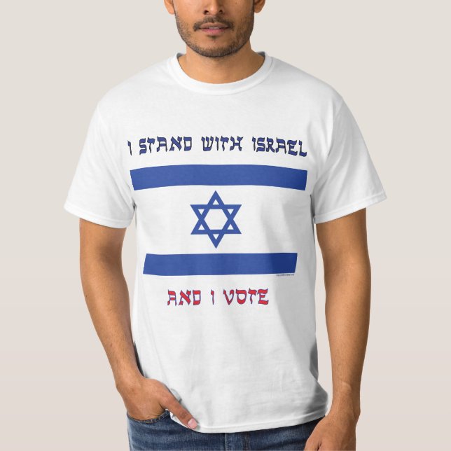 Jag står med Israel T-shirt (Framsida)