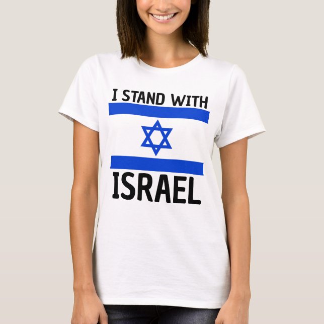 JAG STÅR MED ISRAEL T-SHIRTS (Framsida)