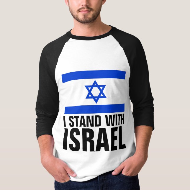 JAG STÅR MED ISRAEL, T-shirts MED PRO-ISRAEL (Framsida)