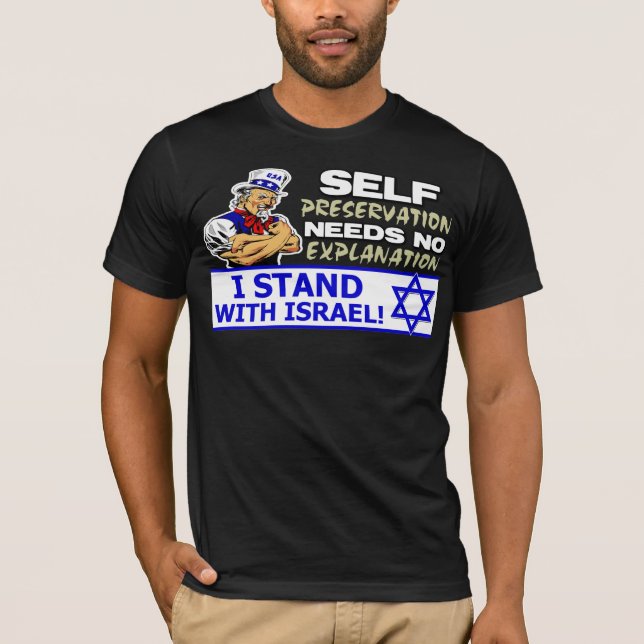 Jag står med Israel! Tee (Framsida)