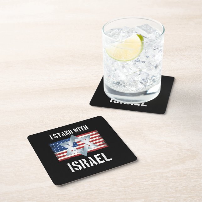 jag står med israel underlägg papper kvadrat (Insitu)