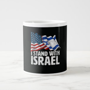 Jag Står Med Israel USA Amerikansk Flagga Jumbo Mugg