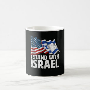 Jag Står Med Israel USA Amerikansk Flagga Kaffemugg