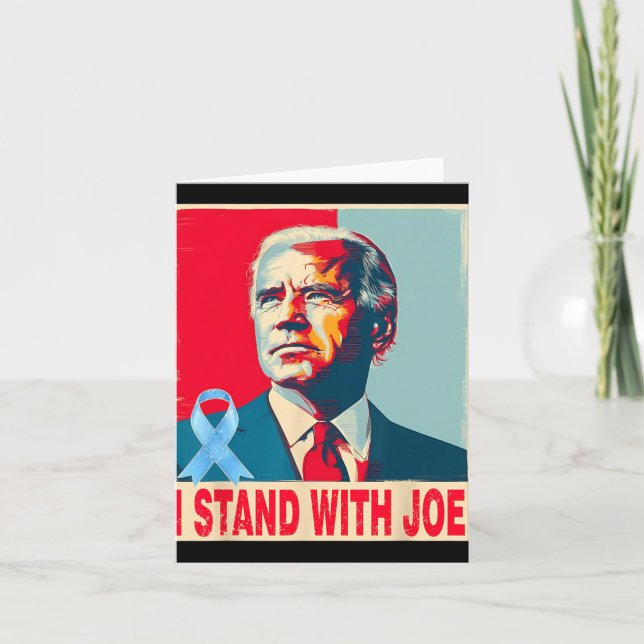 Jag står med Joe Support Biden Prostate Cancer Pra Kort (Framsida)